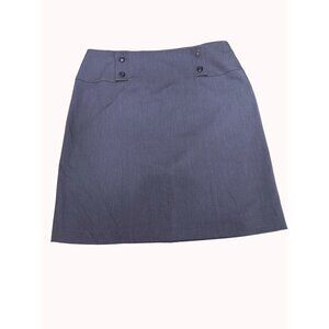 Alex Marie Gray Pencil Skirt Button Accents Size 16 Lining Business Wear Designe
